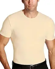 [Insta Slim] ISPRO Slimming Crew-Neck Short Sleeve Top Shapewear Compression Shirt for Men