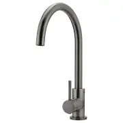 Meir Round Gooseneck Kitchen Mixer, Shadow