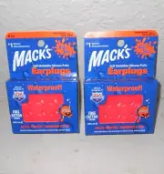 Mack's Two Packs Of 12 Pairs Childs Waterproof Earplugs