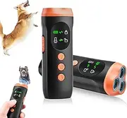 Latest New Anti Barking Device for Dogs, Dog Barking Deterrent Devices, Dog Whistle to Stop Barking Neighbors Dog, Three-Head Triple Mini Dog Anti Bark with Lighting ＆ Digital Display (2PCs)