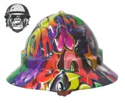 Custom Hydrographic Safety Hard Hat NEW STYLE GRAFFITI PRO CHOICE WIDE BRIM