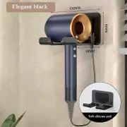 Wall Mounted Hair Dryer Holder For Dyson Laifen Aluminum Magnetic Nozzle No-Punching Bathroom Accessories Blower Holder Shelf Holder Black