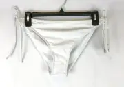 Roxy Women’s Softly Love Tie Side White Bikini Bottom Size XL