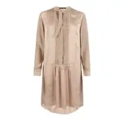 NWT Allsaints Women's Quartet Gloss Dress 8 Dusk Light Pink Japanese Cloth
