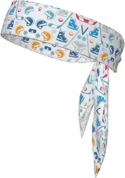 Hockey Elements Creative Patterned Sports Strap Double-Sided Headscarf Men's Bow Tie Sports Headscarf Running Yoga Exercise Headband