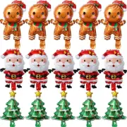 60PCS Christmas Balloons Aluminum Foil Small Balloon Toy Xmas Tree8355