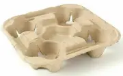 4 Cup Drink Cup Carriers, Cup Holders, Cup Carry Tray Biodegradable Pulp 100 ct