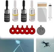 4 Pack Windshield Repair Kit Glass Crack Scratch Repair Tool Set Windshield Repair Kit for Chips and Cracks Kit Windshield with Syringe for Fix Auto Glass Windshield Crack Chip Scratch