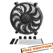 Derale 18212 12" H.O. Single RAD Pusher / Puller Fan with Standard Mount Kit (for: Fiat)