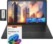HP 17.3" HD+ Business Laptop, Intel i5-1334U, 32GB RAM, 1.28TB Storage(1TB SSD+288GB Docking Station Set), Intel Iris Xe Graphics, Numeric Keypad, Wi-Fi 6, Webcam, Win 11 Pro, Jet Black