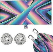 Abstract Art Colorful Camping Hammocks with Hanging Rope Fabric Hammock for Camping & Hiking Essential