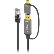 MBEAT LC8031 3M USB and USB-C To Rj45 Cat6 Lead Toughlink (Mb-Xcb-Ucn30)