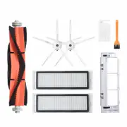 8pcs Replacements for Xiaomi Roborock Xiaowa Vacuum Cleaner Parts Accessories 2*5-arm Side brushes 2*Filters 1*Main Brushes 1*Yellow Brush 1*White Bru