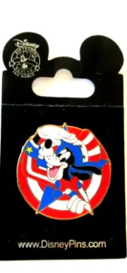 DISNEY 2008 UNCLE SAM GOOFY SALUTING PIN- AMERICANA DELUXE STARTER-PINPIC #61638