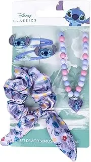 [That Mouse Fashion] Stitch Gift Set | Stitch Hairband, Stitch Hair Clips and a Stitch Necklace | Stitch Accessories for Girls | Lilo and Stitch Beauty | Stitch Jewellery for Girls | Stitch Hair Accessories for Girls