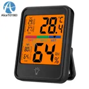 Indoor Thermometer Backlight Digital Room Thermometer LCD Thermometer Hygrometer
