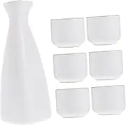 Didiseaon Japanese Tea Cup Set 7pcs Sake Cups Ceramic Dinnerware Sake Supplies and Healthy