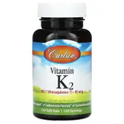 Carlson, Vitamin K2, 90 mcg, 120 Soft Gels