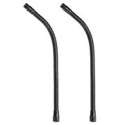 15" Microphone Gooseneck 5/8-27 Thread Flexible Tube Extension, Black, 2Pcs
