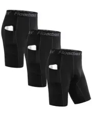 Compression Shorts for Men with Perfect Pocket Spandex Boxer Athletic Workout...