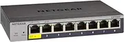 NETGEAR 8-Port Gigabit Ethernet Smart Switch (GS108T) - Managed, with 1 x PD Port, Optional Insight Cloud Management, Desktop or Wall Mount, Silent Operation, and Limited Lifetime Protection