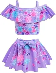 [Lito Angels] Encanto Mirabel Isabella Swimsuit Two Piece for Children Girls Swimsuit Size 3-11 Years