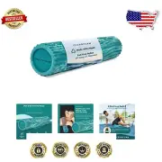 Firm High-Density Foam Roller - Jade & Seafoam Marbled for Deep Tissue Relief