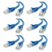 6PK Sansai 2m CAT5e Networking Patch Cable Ethernet Internet for PC/MAC Router