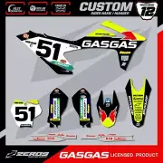 GASGAS MOTOCROSS GRAPHICS KIT CUSTOM MX GRAPHICS DECALS MC MCF EC ECF TEAM BLK