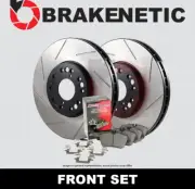 FRONT BRAKENETIC Premium Slotted Brake Rotors + Ceramic Pads JCW GP 55.34160.51 (for: Mini)