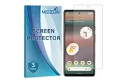 [Set of 3] Google Pixel 6a (6.1) Ultra Clear Screen Protector Film by MEZON Case Friendly, Shock Absorption (Pixel 6a, Clear)