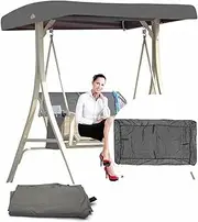 3 -Seat Swing Spare Awning, Waterproof Oxford Fabric Cover, Durable Upper Cover for Patio Hammock, 191 X 120 X 18/23 Cm, Protection for Garden Swing Chair