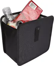 Hanging Car Trash Can Waterproof Litter Garbage Bag Organizer 1.85 Gallon Black