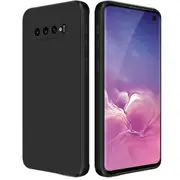 MCC For Samsung Galaxy S10+ Plus Soft Liquid Silicone Shockproof Case Cover G975 [Black]