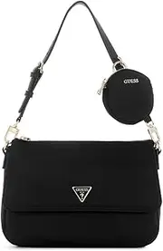 [GUESS] Eco Gemma Black Top Zip Shoulder Bag