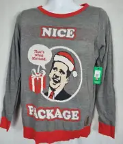 The Office Ugly Christmas Sweater Men’s (M) "Nice Package" NWT Michael Scott