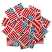 30Pcs Small American Flag Patches Patriotic Embroidered Iron-On US Flag Patch...