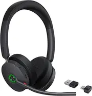 Yealink BH 74 UC Headset with Charging Stand - Bluetooth, Hybrid ANC, 32h Talk Time, USB-C/A