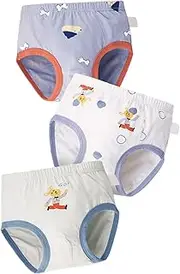 [Generic] Boy Briefs Women Pack Kids Infant Baby Boys Underpants Cute Cartoon Print Underwear Shorts Cotton Ruffled Briefs Trunks 3PCS Kids Extra Large Briefs