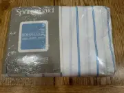 NOS Springmaid Bob Van Allen King Fitted Sheet "Bistro" Stripe Luxury Percale