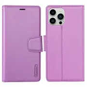 For Apple iPhone 15 Plus Case, Hanman Wallet Leather Flip Magnetic Stand Case Cover (Purple)