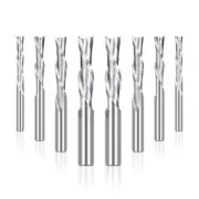 2 Flute Carbide Down Cut Spiral End Mill Left Hand CNC Router Bit 4-12mm Shank