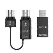 LEKATO Wireless MIDI Adapter, Bluetooth Midi Adapter with USB, Ultra Low Late...