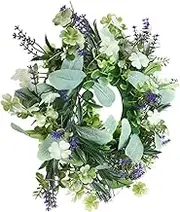 1Pc Eucalyptus Garland Simulation Wreath for Home Decor Realistic Green Leaf Hanging Door Decoration for Festivals and Parties No Maintenance Required