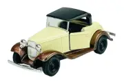 WELLY FORD MODEL A ROADSTER WITH ROOF BEIGE OLD TIMER 1:34 DIE CAST METAL NEW