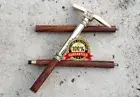 Victorian Ice Axe Look Brass Head Handle Wooden Walking Stick Cane Antique Gifts