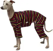 Lucky Petter Pet Clothes for Dog Cat Puppy Basic Pajamas Durable and Elastic Dog Pajamas Onesie Outfits (X-Large, Stripe Navy)