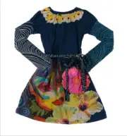 Desigual 11 / 12 yr girls youth funky retro unique quirky dress Cirque Du Soleil