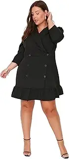 [Trendyol] Women's Mini Bodycon Fitted Dress, Black