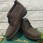 VTG Clarks Bendables Woman's Ankle Boot Brown Leather Upper 5.5M Booties 5 1/2 M